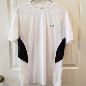 Men's white sports T-shirt